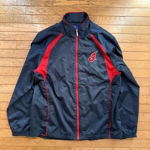 Y2K Cleveland Indians MLB Baseball Windbreaker Zip Jacket